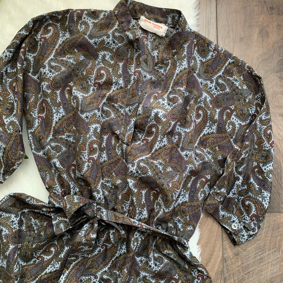 Vintage 60’s 70’s David Warren paisley Dress S-M - Picture 2 of 5